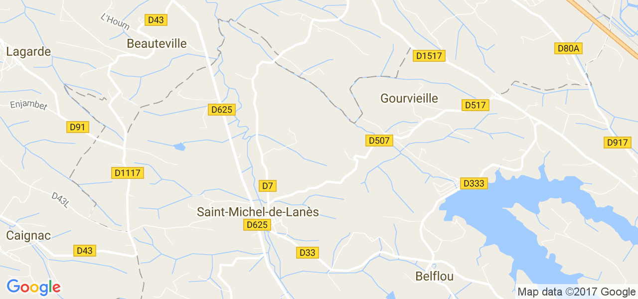 map de la ville de Saint-Michel-de-Lanès