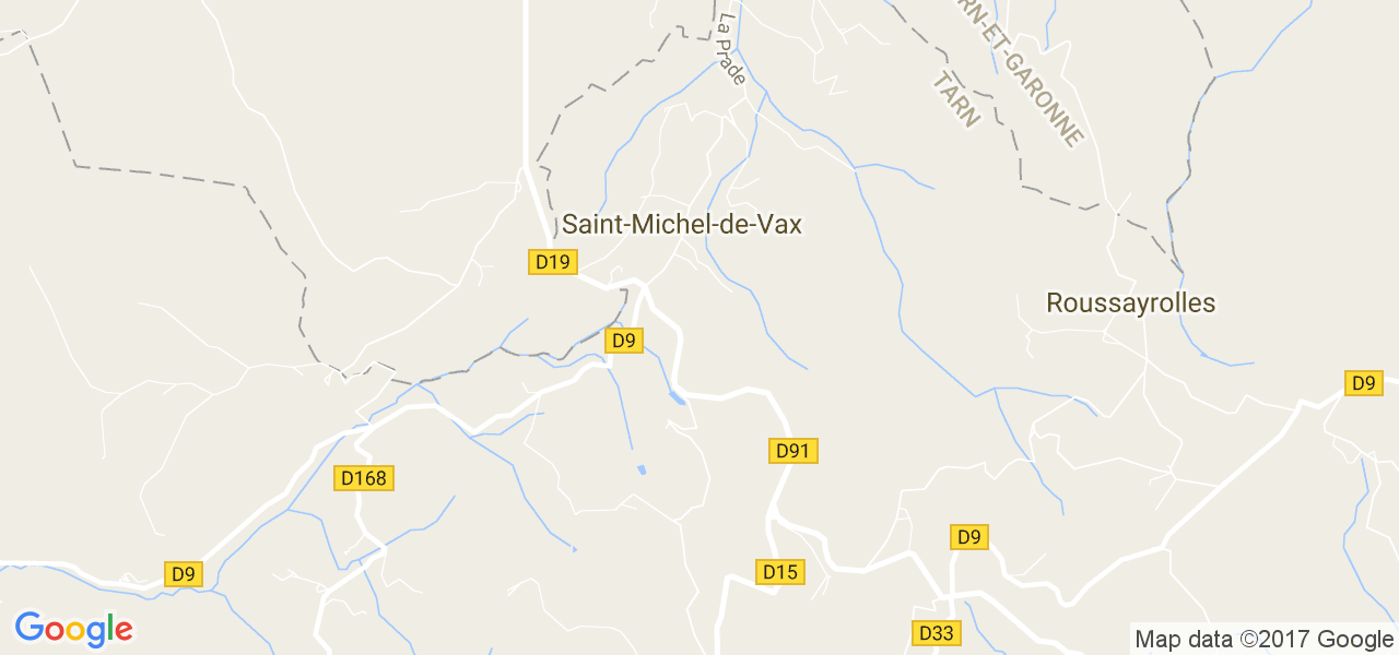 map de la ville de Saint-Michel-de-Vax