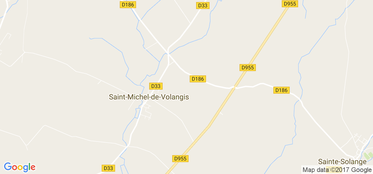 map de la ville de Saint-Michel-de-Volangis