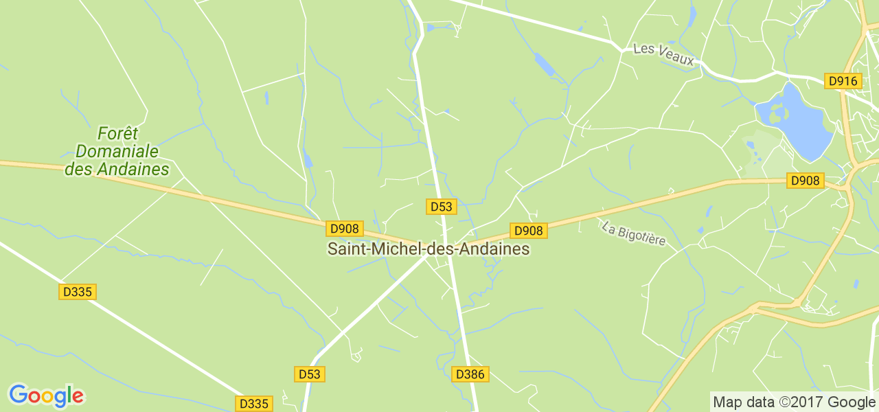 map de la ville de Saint-Michel-des-Andaines