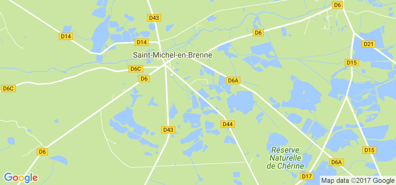 map de la ville de Saint-Michel-en-Brenne