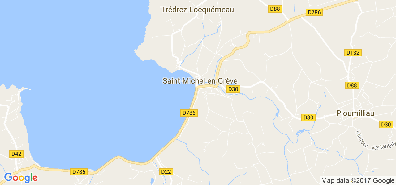 map de la ville de Saint-Michel-en-Grève