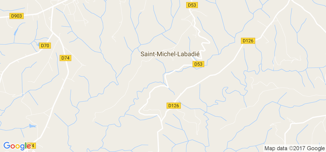 map de la ville de Saint-Michel-Labadié