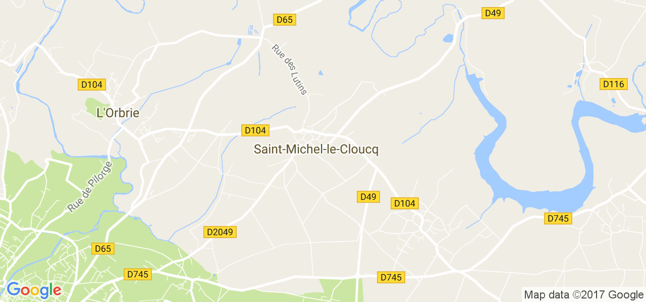 map de la ville de Saint-Michel-le-Cloucq