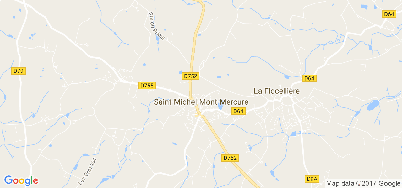 map de la ville de Saint-Michel-Mont-Mercure