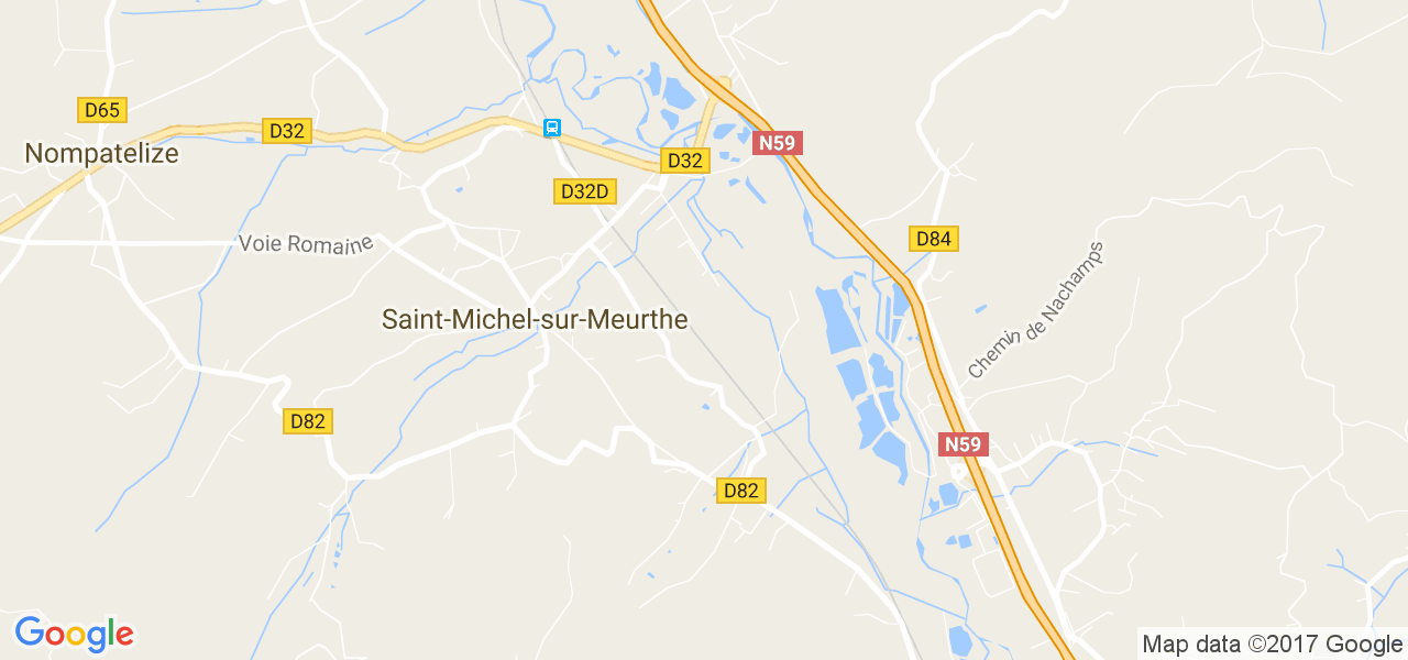 map de la ville de Saint-Michel-sur-Meurthe