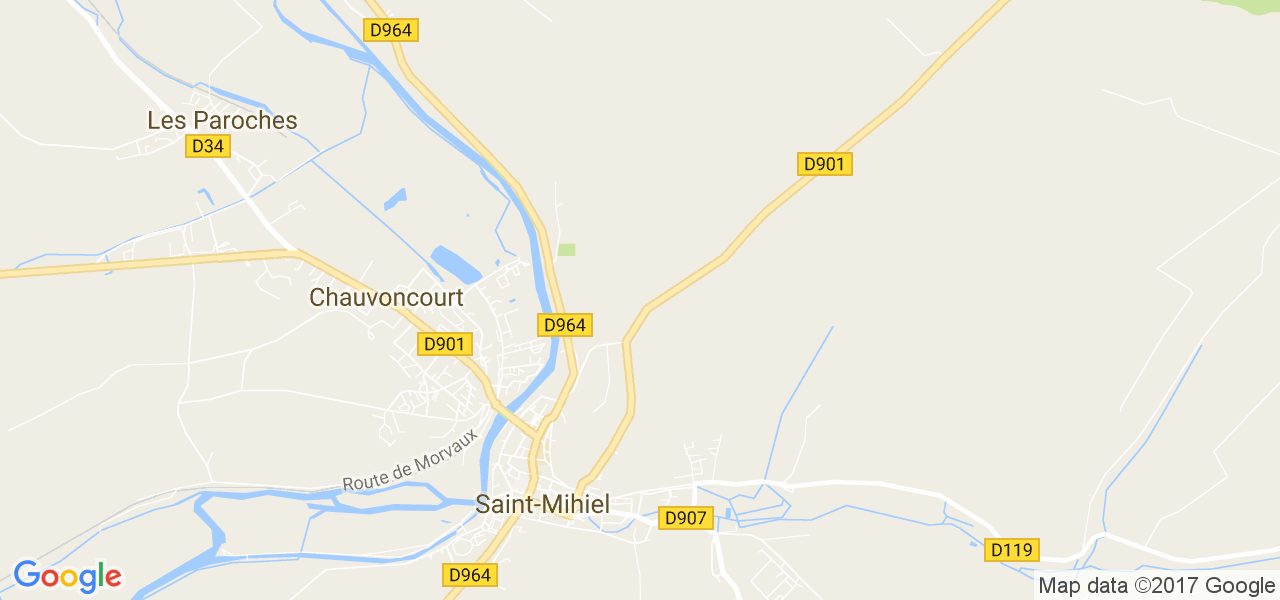 map de la ville de Saint-Mihiel