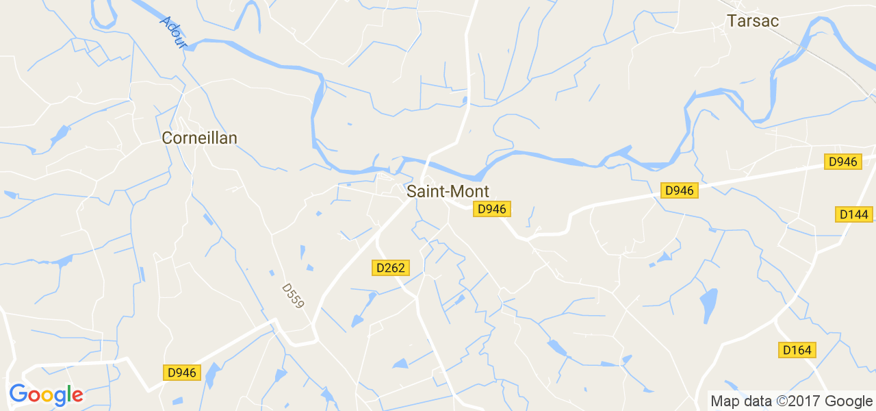 map de la ville de Saint-Mont