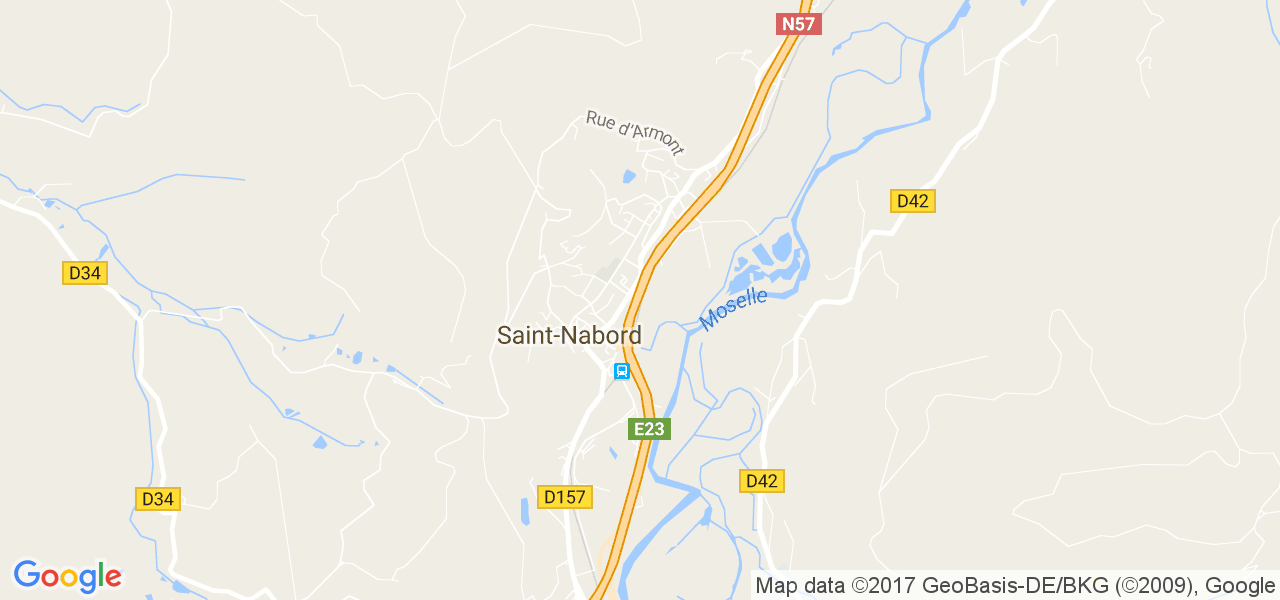 map de la ville de Saint-Nabord