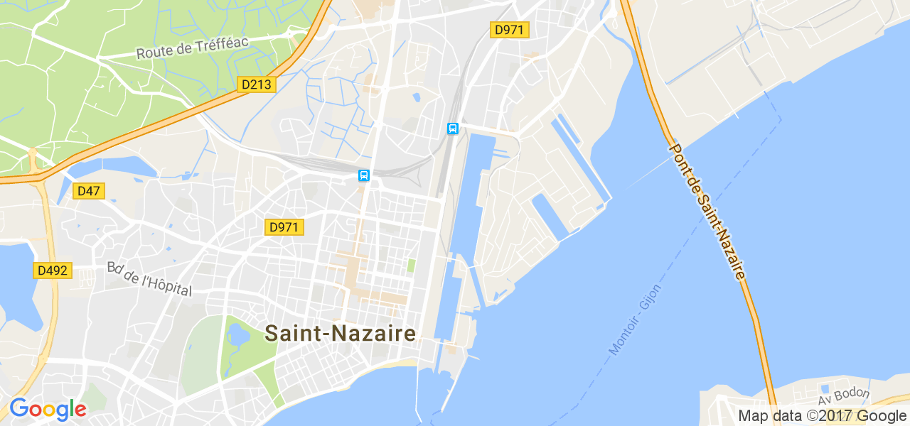 map de la ville de Saint-Nazaire