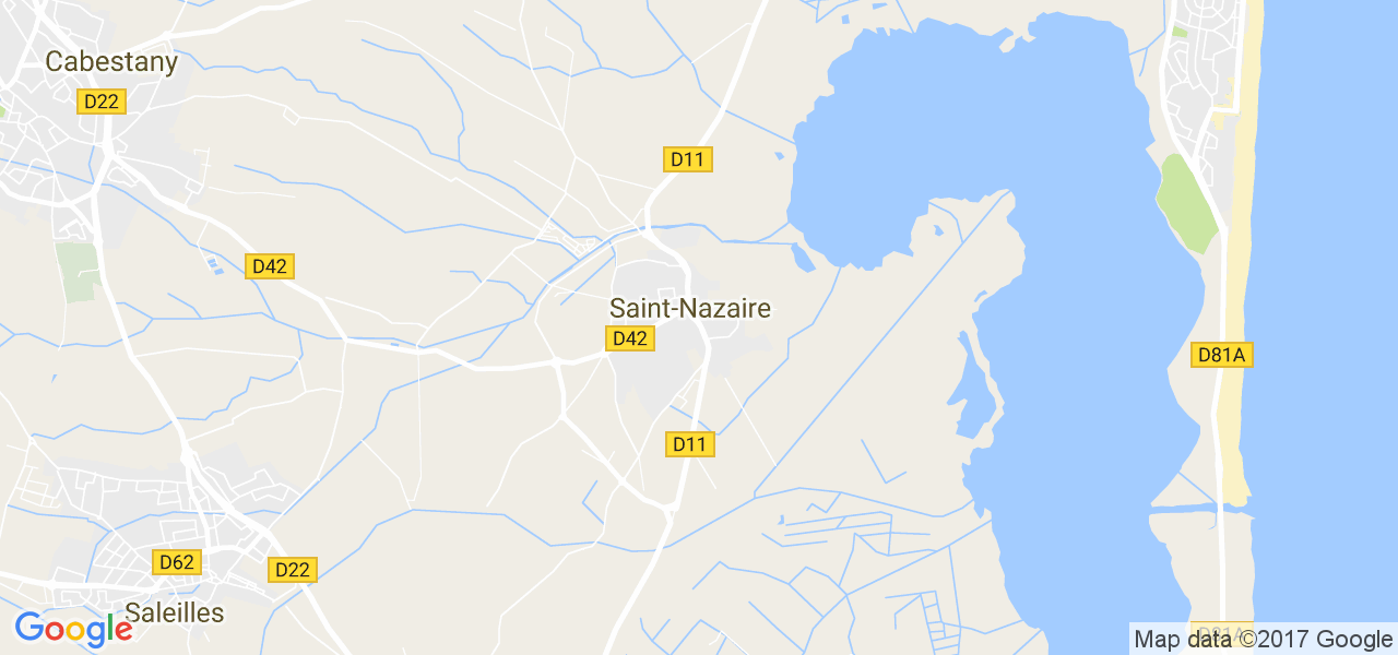 map de la ville de Saint-Nazaire