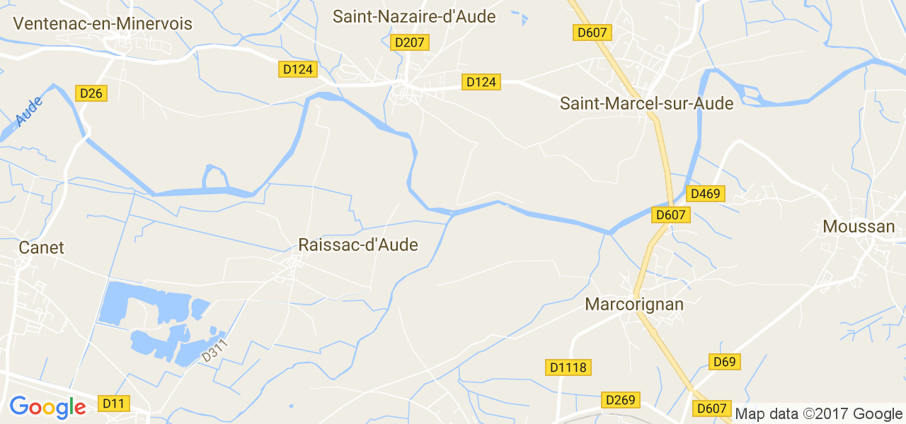 map de la ville de Saint-Nazaire-d'Aude