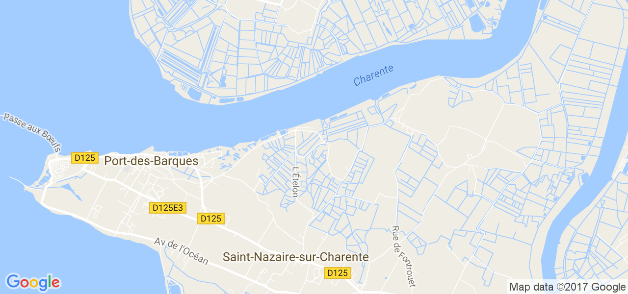 map de la ville de Saint-Nazaire-sur-Charente