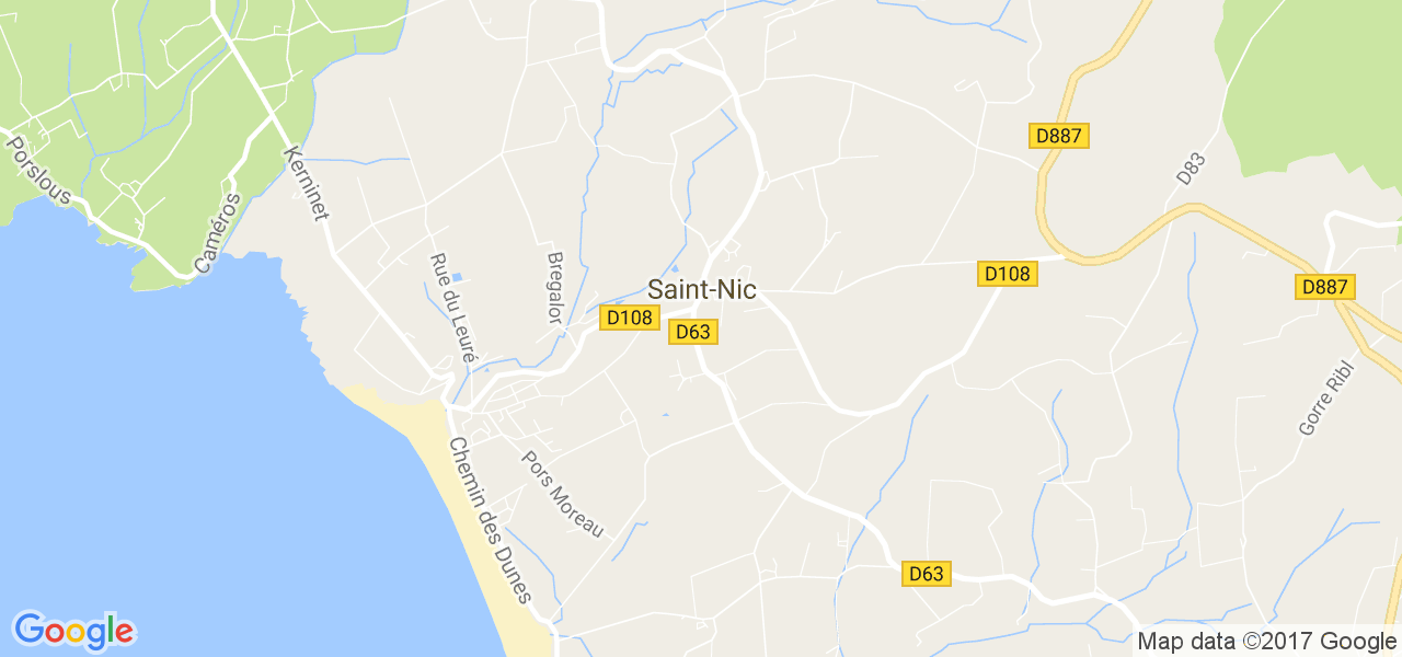 map de la ville de Saint-Nic