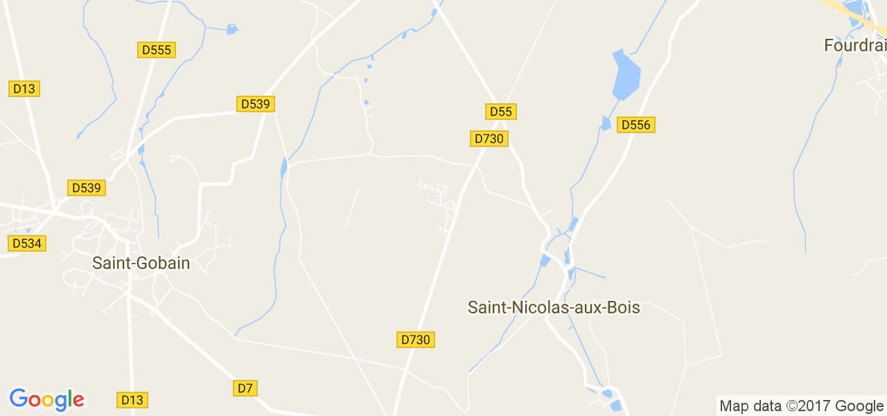 map de la ville de Saint-Nicolas-aux-Bois