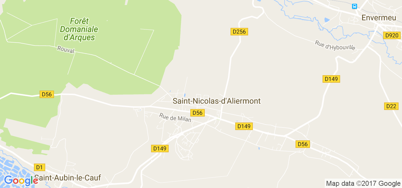 map de la ville de Saint-Nicolas-d'Aliermont