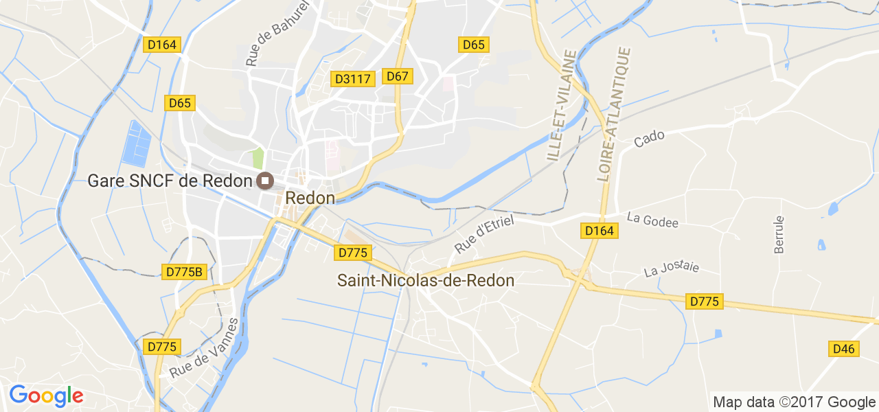 map de la ville de Saint-Nicolas-de-Redon