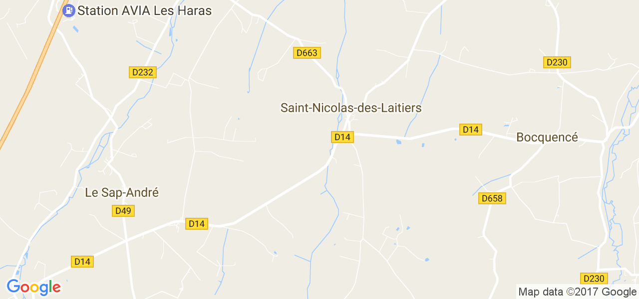 map de la ville de Saint-Nicolas-des-Laitiers