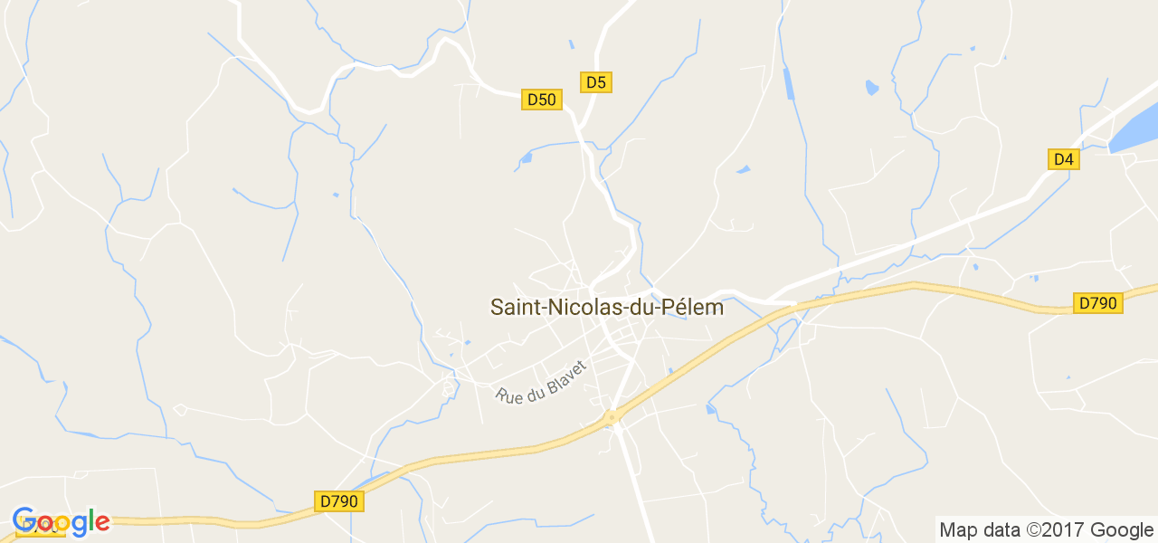 map de la ville de Saint-Nicolas-du-Pélem