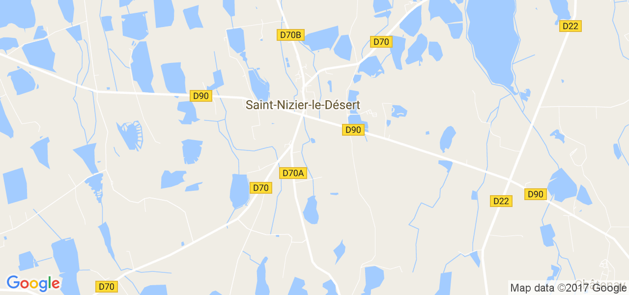 map de la ville de Saint-Nizier-le-Désert