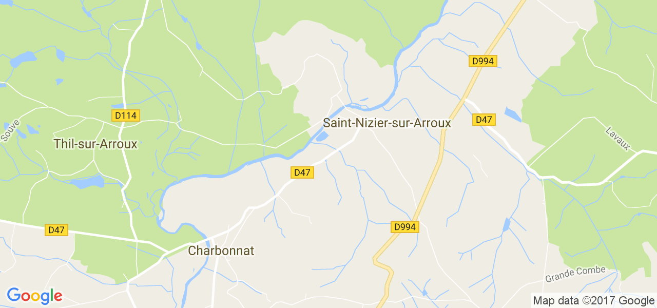 map de la ville de Saint-Nizier-sur-Arroux