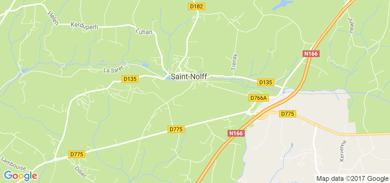 map de la ville de Saint-Nolff