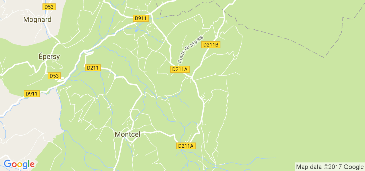 map de la ville de Saint-Offenge-Dessous