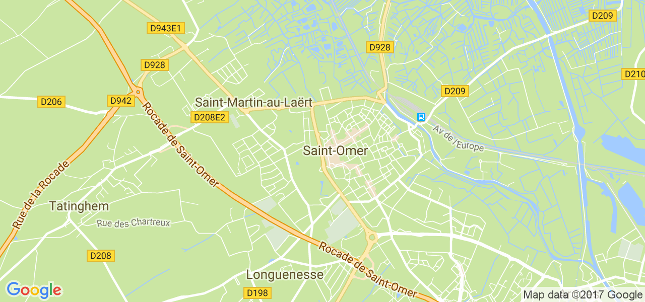 map de la ville de Saint-Omer