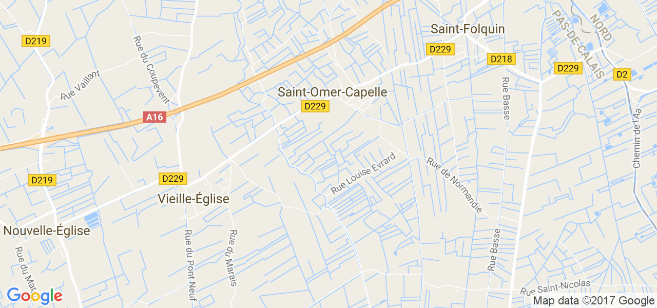 map de la ville de Saint-Omer-Capelle