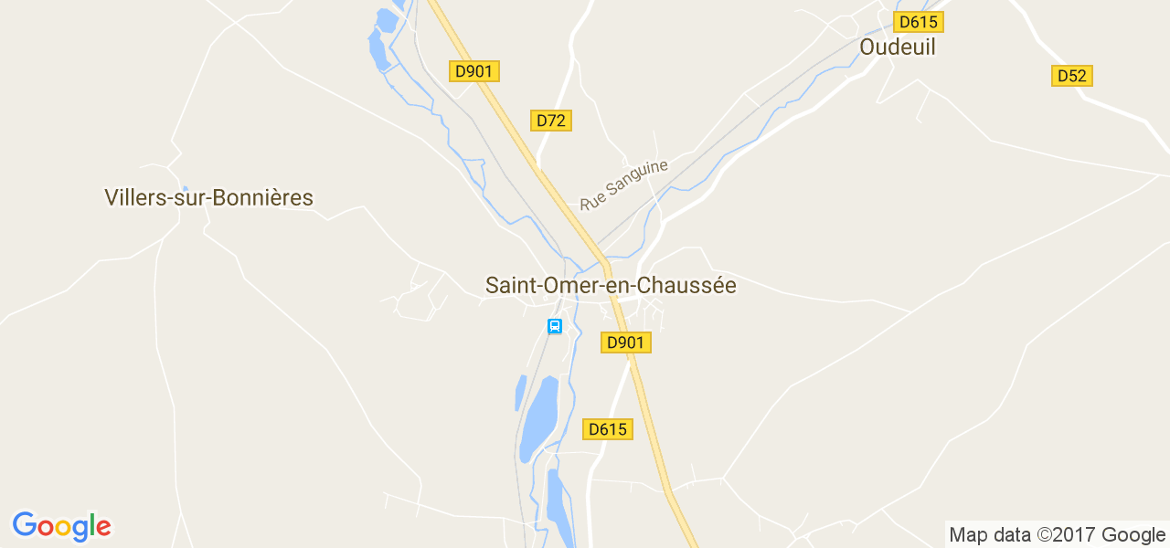 map de la ville de Saint-Omer-en-Chaussée