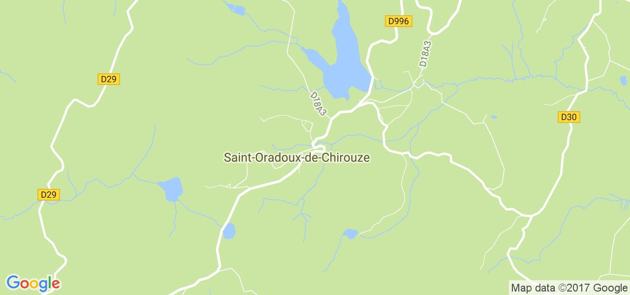 map de la ville de Saint-Oradoux-de-Chirouze