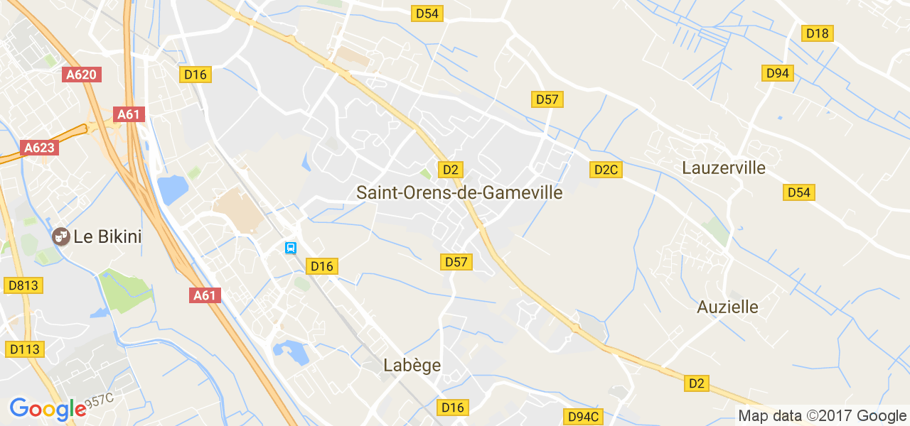 map de la ville de Saint-Orens-de-Gameville