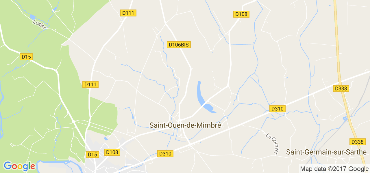 map de la ville de Saint-Ouen-de-Mimbré