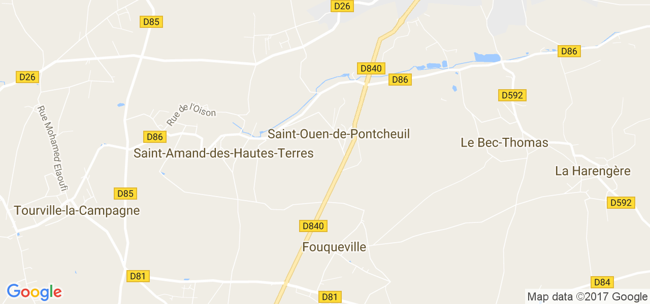 map de la ville de Saint-Ouen-de-Pontcheuil