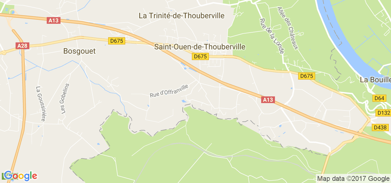 map de la ville de Saint-Ouen-de-Thouberville