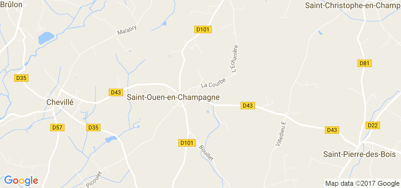 map de la ville de Saint-Ouen-en-Champagne