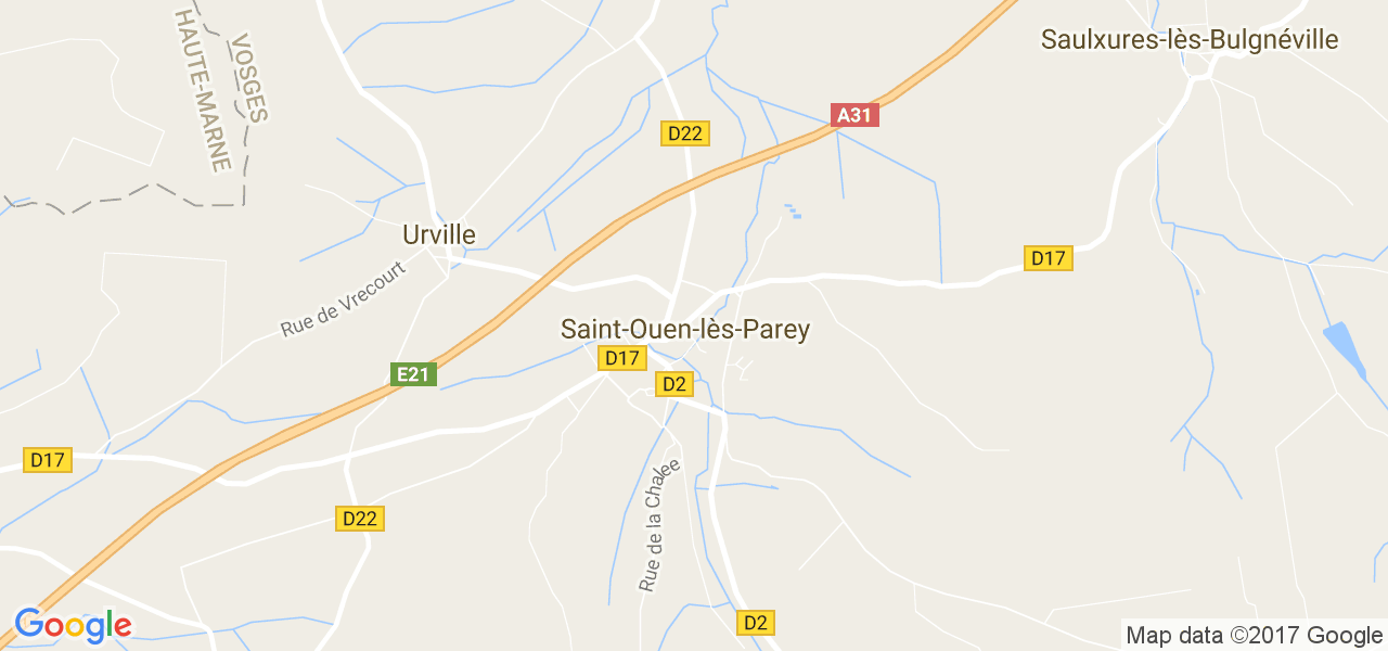 map de la ville de Saint-Ouen-lès-Parey