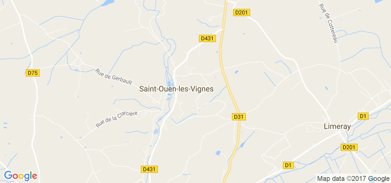 map de la ville de Saint-Ouen-les-Vignes