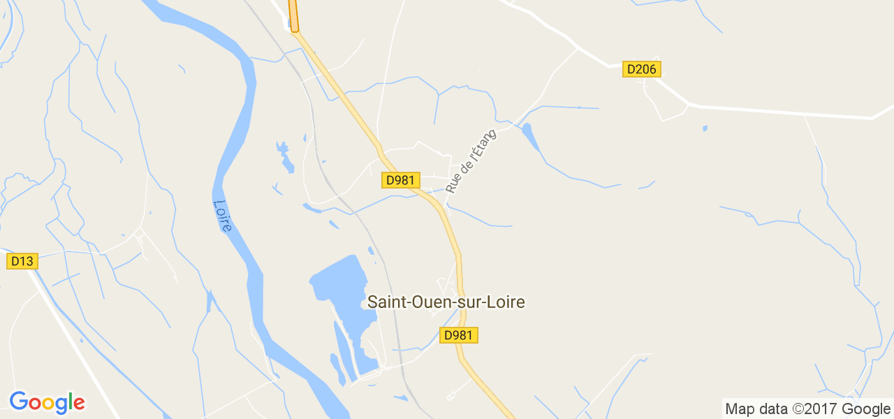 map de la ville de Saint-Ouen-sur-Loire