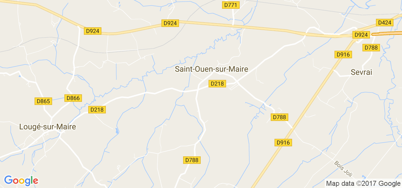 map de la ville de Saint-Ouen-sur-Maire