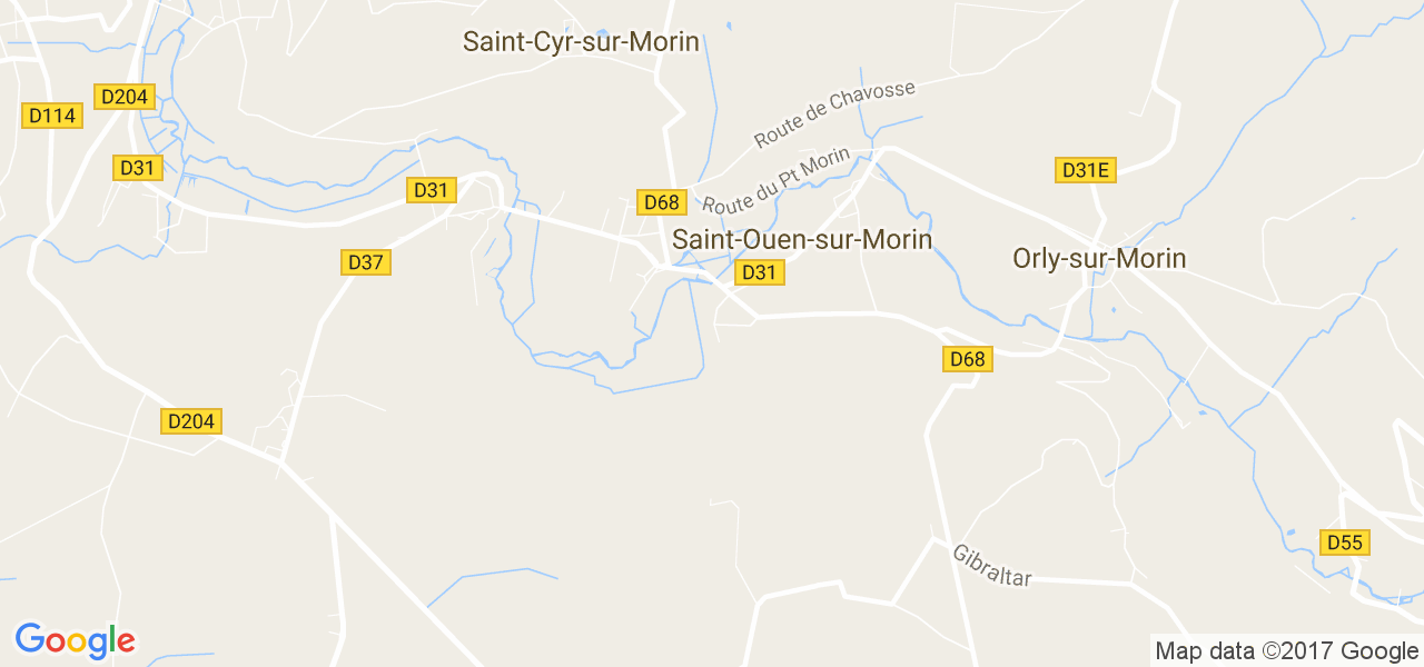 map de la ville de Saint-Ouen-sur-Morin