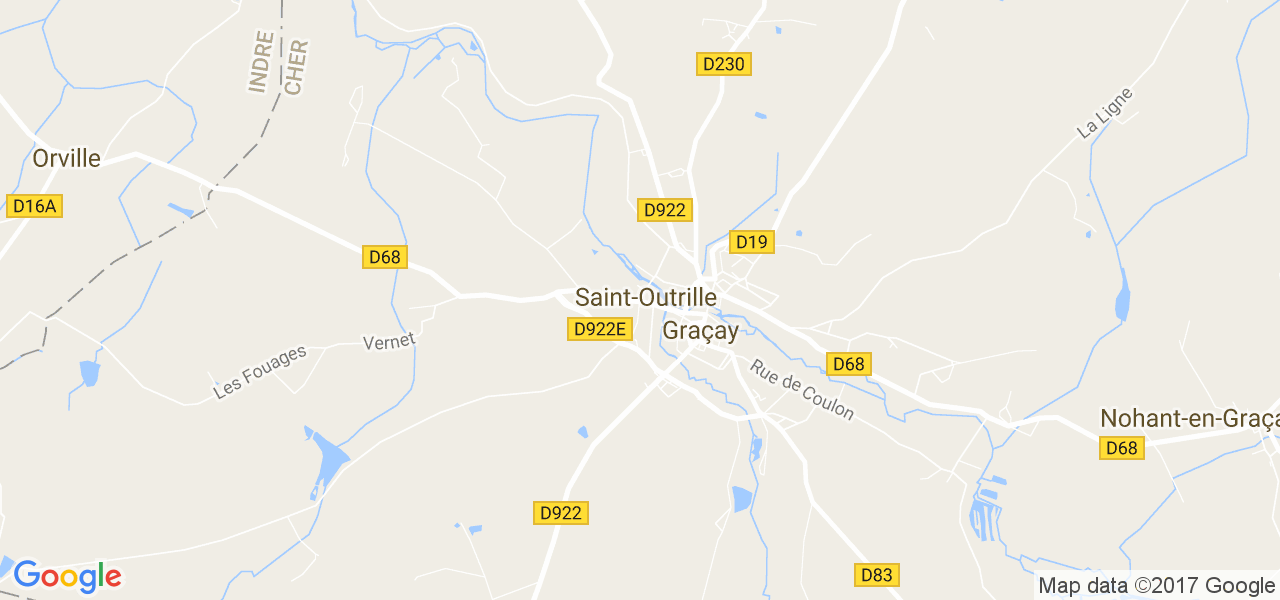 map de la ville de Saint-Outrille