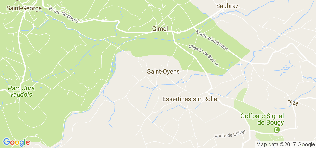 map de la ville de Saint-Oyens