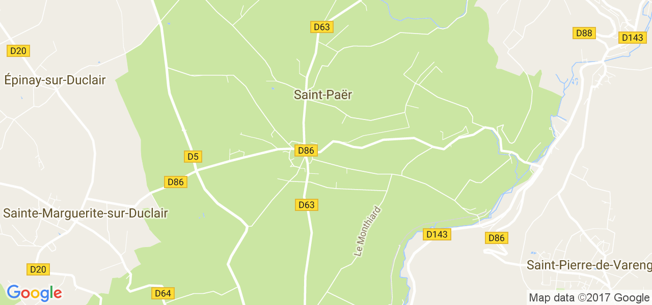 map de la ville de Saint-Paër