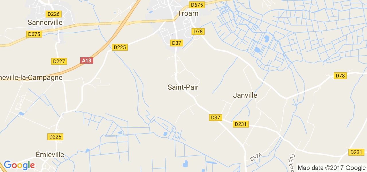 map de la ville de Saint-Pair