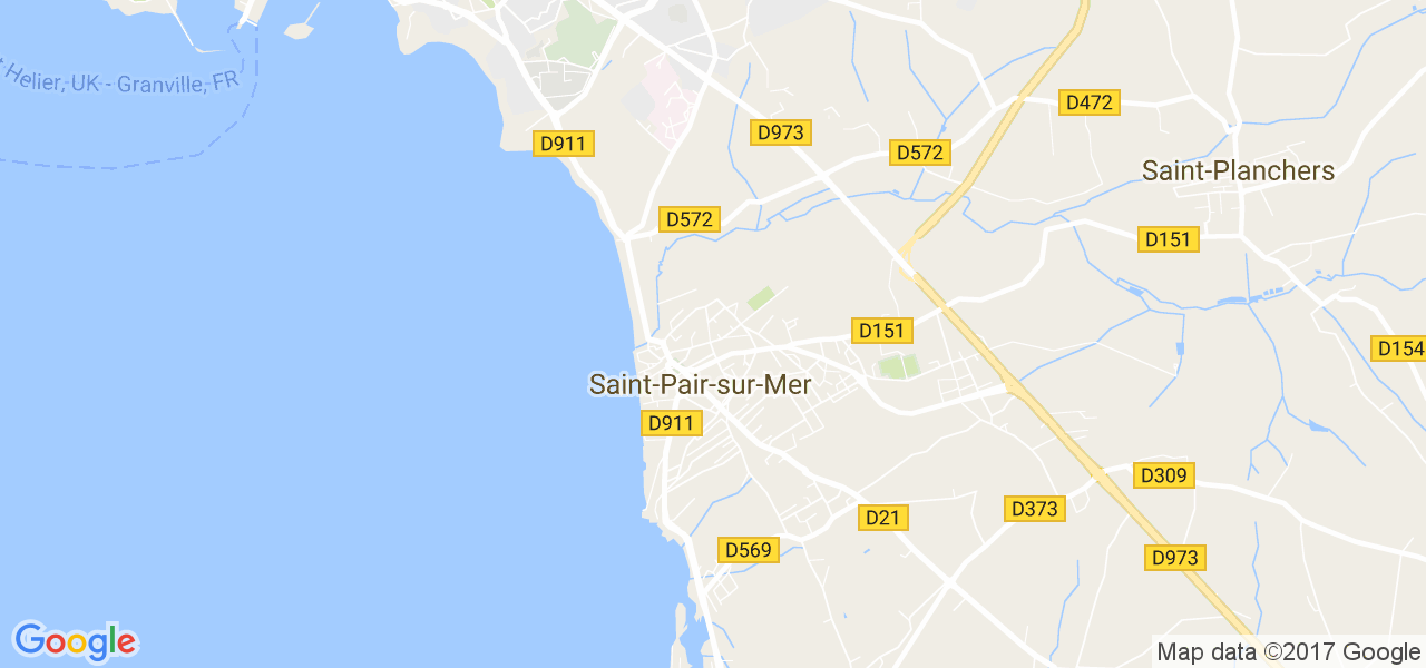 map de la ville de Saint-Pair-sur-Mer