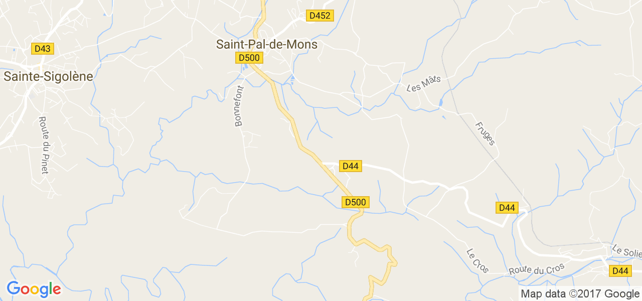 map de la ville de Saint-Pal-de-Mons