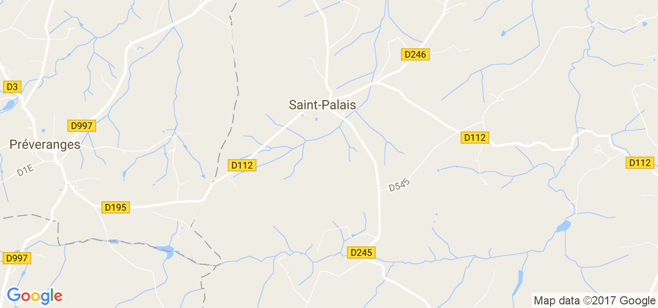 map de la ville de Saint-Palais