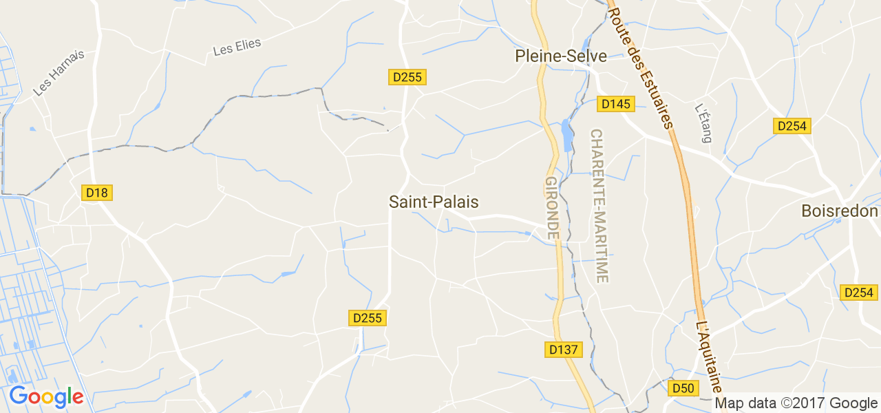 map de la ville de Saint-Palais