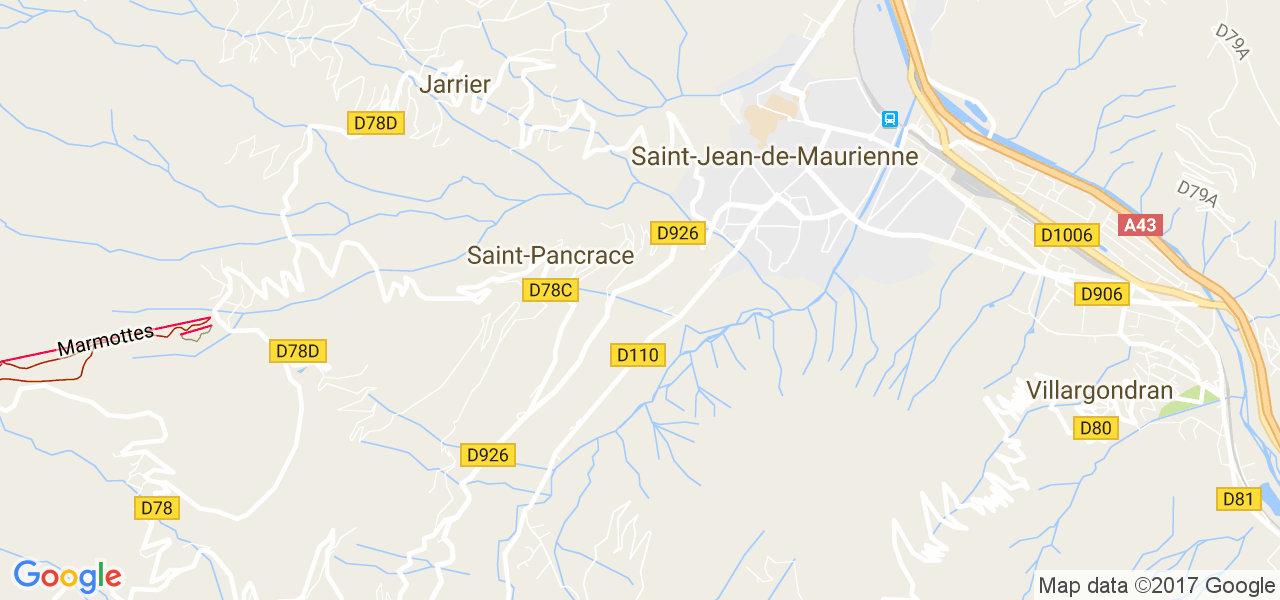 map de la ville de Saint-Pancrace